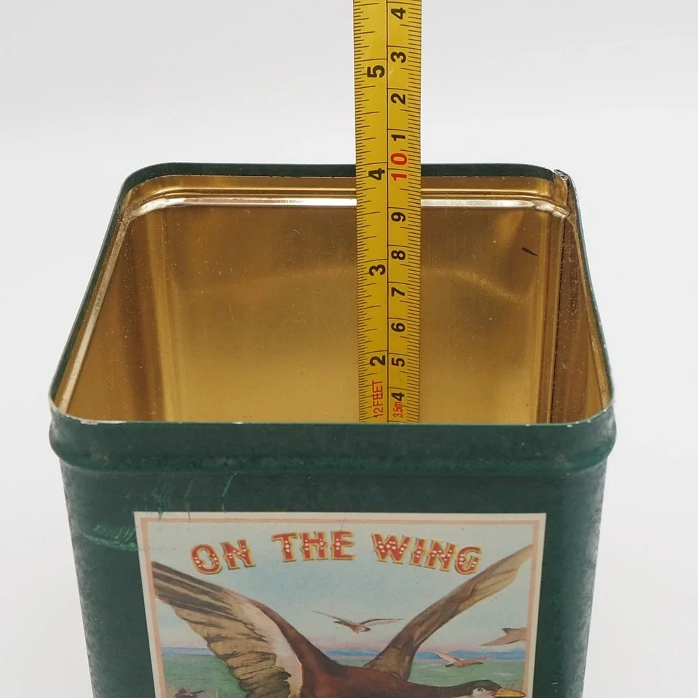 Vintage Metal Tin Box Mallard Stag Jack Rabbit Retro Keepsake Container Rustic